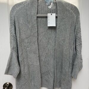 New with tags: Barefoot Dreams CozyChic Lite Gray Shrug/Cardigan